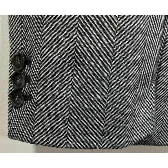 Talbots Aberdeen Blazer‎ Womens Size 18 Charcoal Herringbone Classic Jacket - Picture 4 of 9